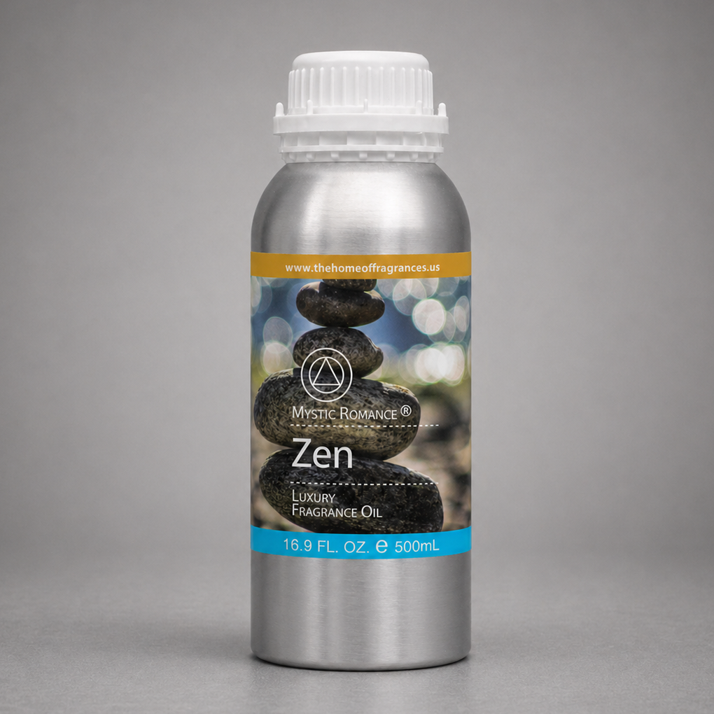 My Way Zen 600ml aluminum HVAC fragrance refill for waterless diffusers, cold air scent machines, commercial scenting systems, and luxury home fragrance environments