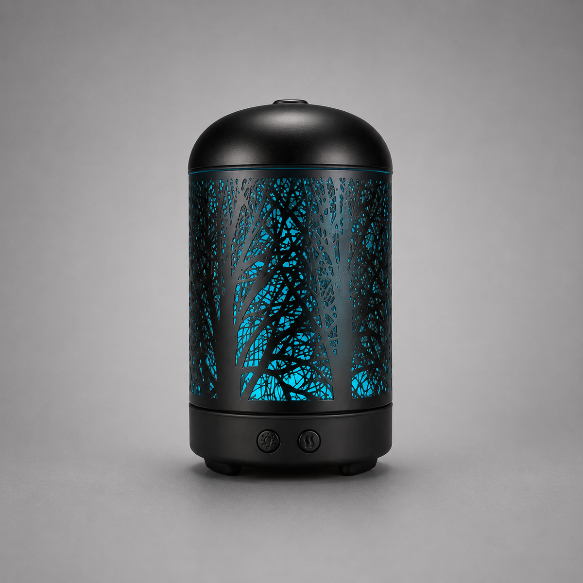 Ultrasonic Aroma Diffuser 100ml – Fragrance Oil Diffuser with LED Light & Decorative Metal Cover 65766